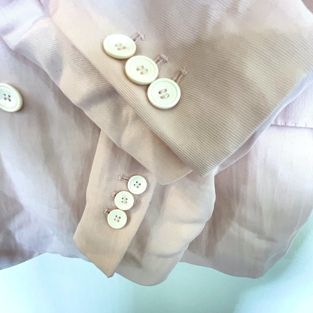 Zara Womens Double Breasted Blazer Jacket Size XS Light Pink Lapel Collar - Picture 6 of 9